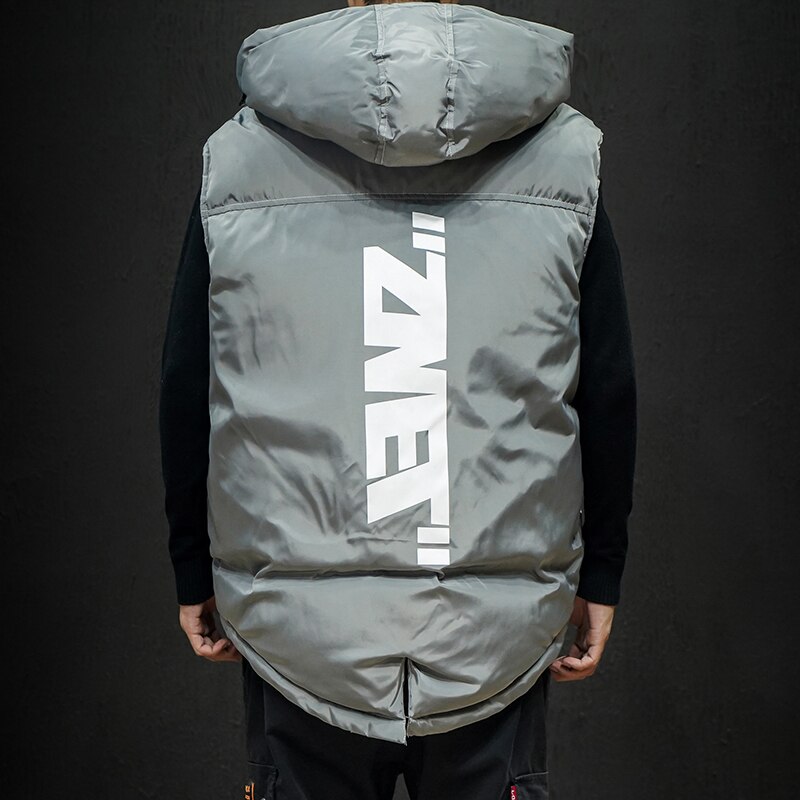 M-5XL Winter Weste Ärmellose Jacke Männer lässig Weste Männer Gilet Herren Warme Weste Plus Größe Mit Kapuze Unten Weste Jacke männer