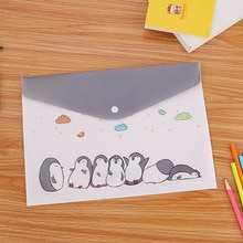 Cute Cartoon Cat Plastic Folders A4 Office File Organizer Document Hold Bags Folders Filing Paper Bag Office School Supplies