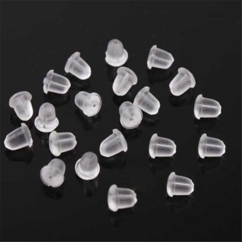 500PCS Rubber Earring Back Stoppers Ear Post Nuts 4MM Jewelry Making