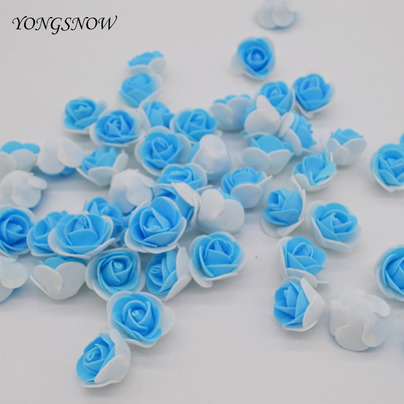 50 teile/los DIY Handarbeit Schaum Blumen 3,5 cm Rose Blume Kopf Künstliche PE Schaum Rose Hochzeit Dekoration Scrapbooking Handwerk