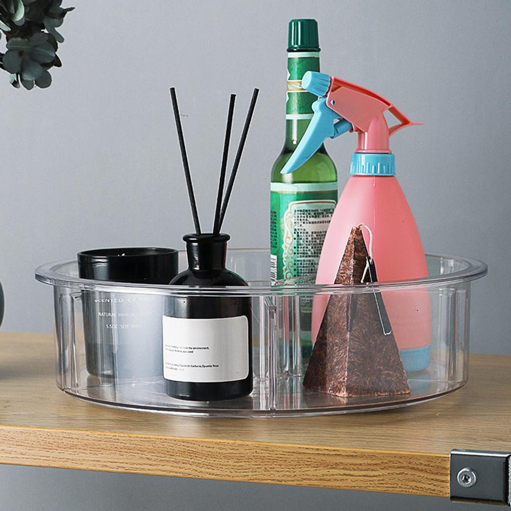360 Rotating Storage Container Turntable Kitchen Spice Bottle Organizer Turntable Storage Bin Skin Care Product Storage Box