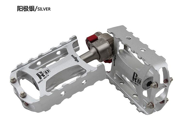 Wellgo QRD-M079 Pedal de rodamiento ultraligero, Pedal de liberación rápida para bicicleta de montaña o carretera, piezas para bicicleta: no 2