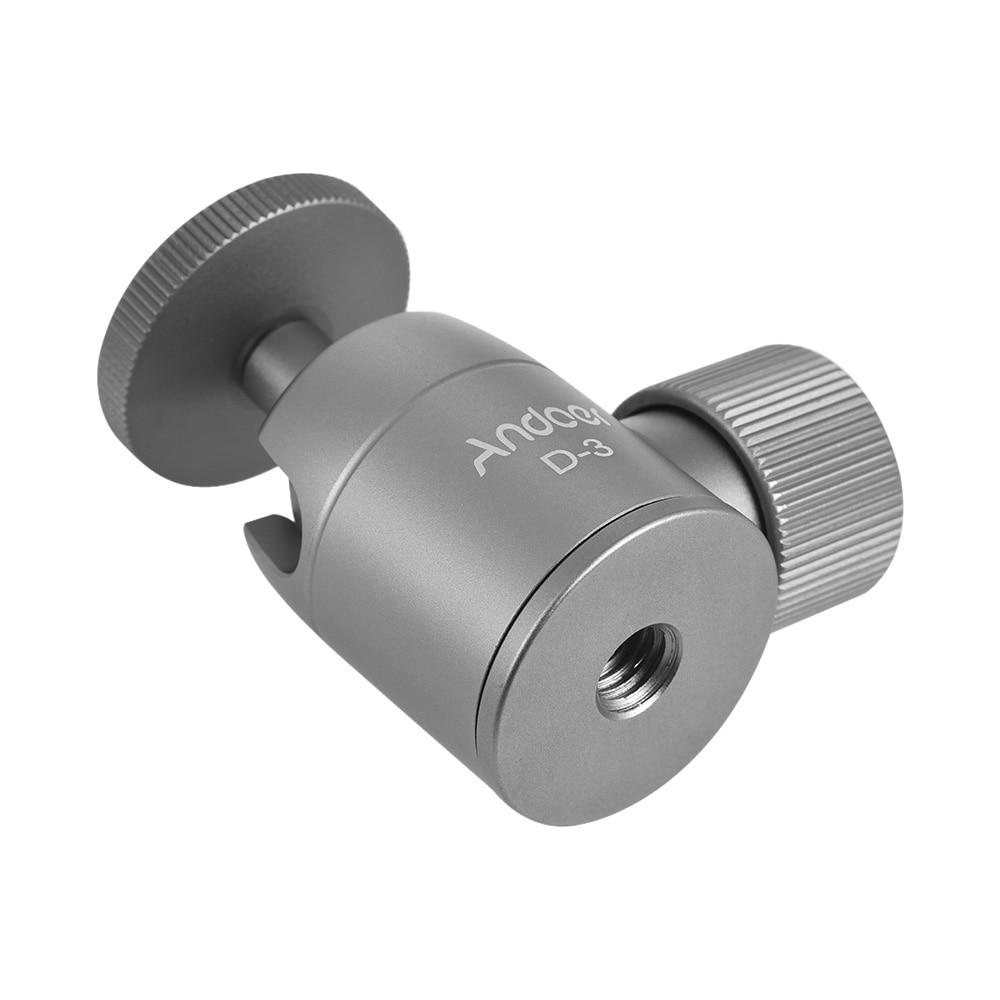 Andoer Mini Statief Ball Head Aluminium Statief Mount Met 1/4in Gat 360 Graden Roterende Panorama Voor Smartphones camera 'S