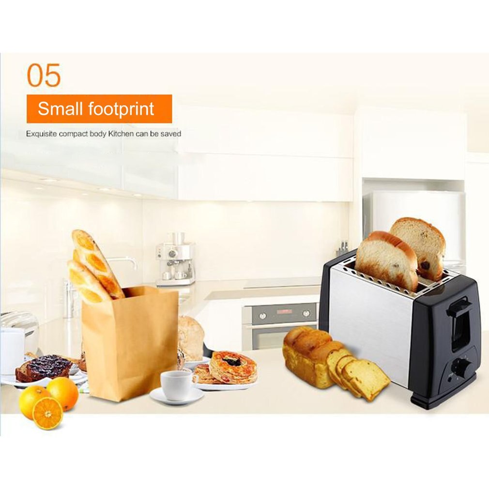 Automatisk brødrister rustfrit stål brødrister husholdning sandwich maker multifunktionel morgenmad maskine spytte driver ovn