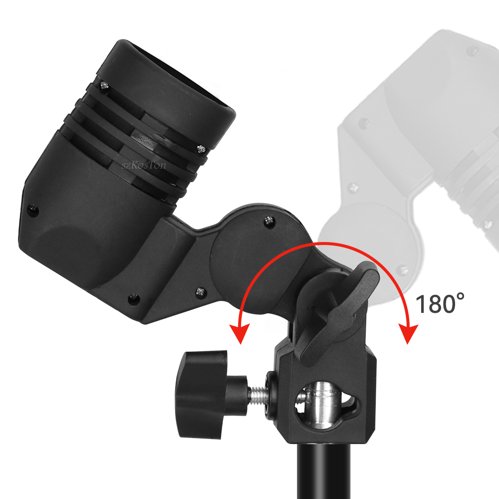 Suporte de lâmpada de cabeça única e27 soquete flash guarda-chuva suporte foto iluminação suporte de lâmpada para estúdio fotografia acessórios eua ue