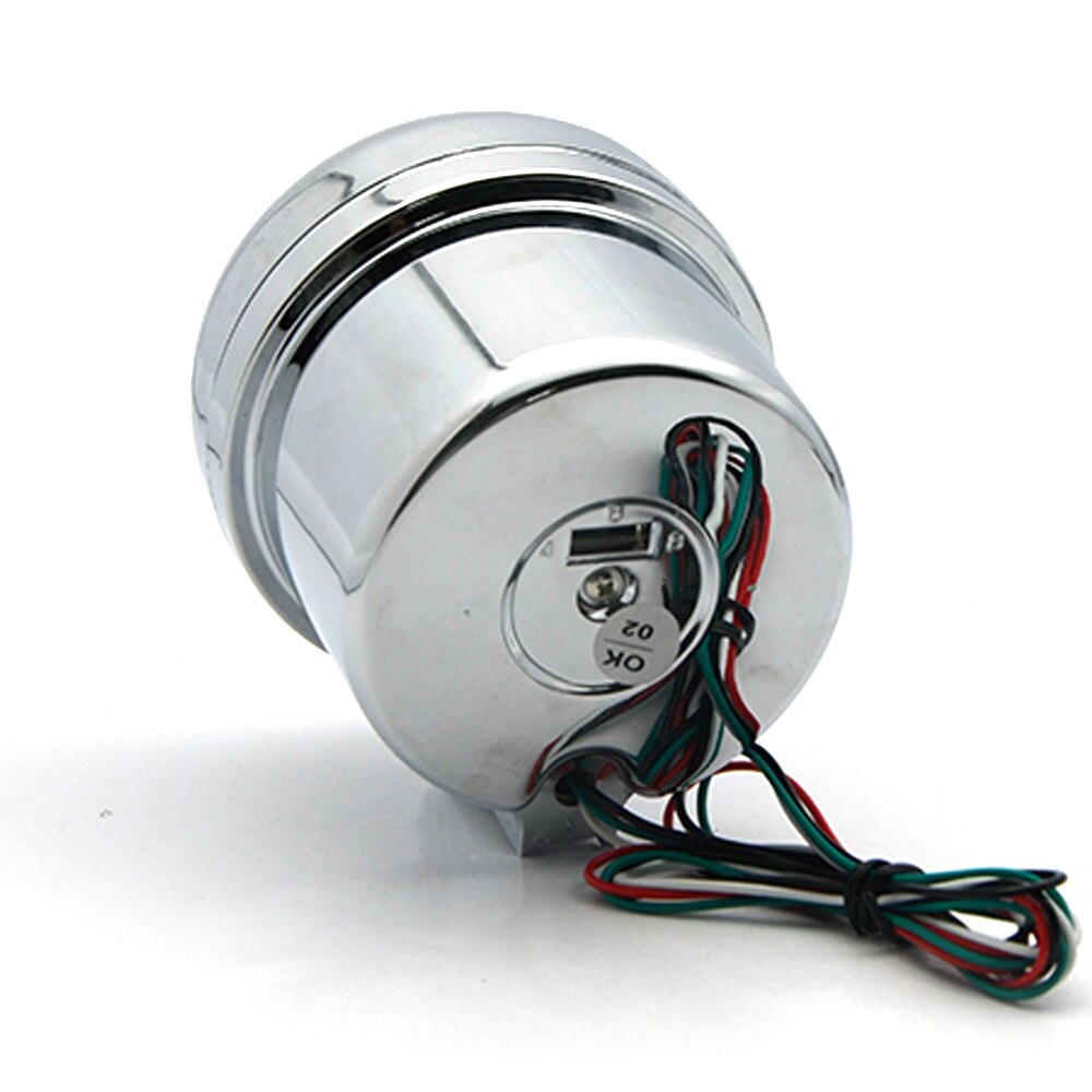 3.75" 95mm Tachometer RPM Gauge Carbon Fiber Face White LED 0-8000 rpm For warning function