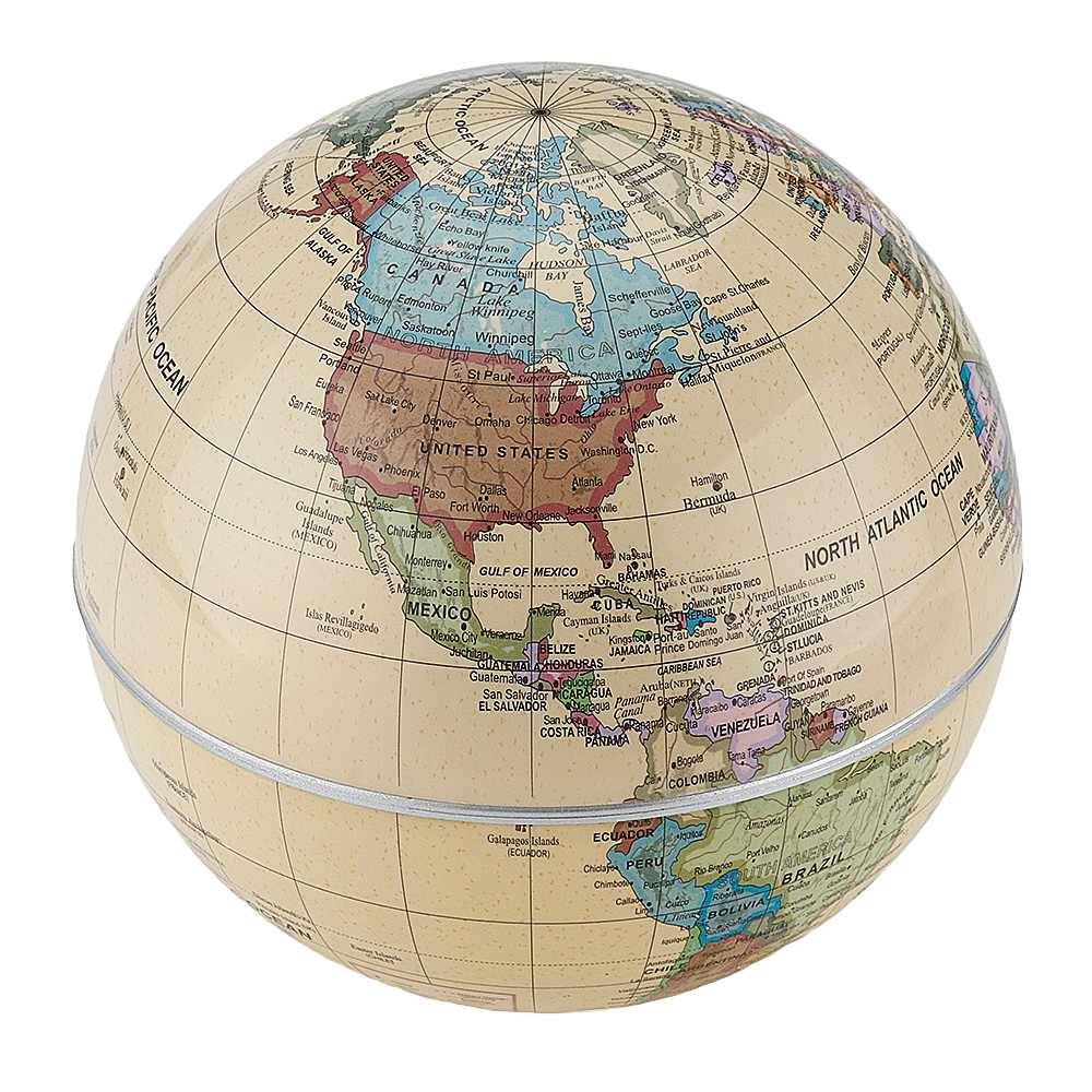 Solar Automatic Rotating Globe World Earth Ocean Map Ball Geography Learning Educational Beach Ball Kids Educational Supplies
