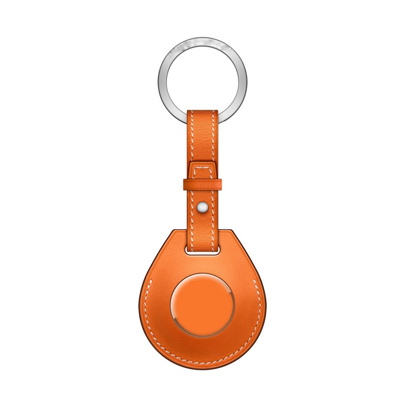 Leather AirTag Case - Shockproof Protective Shell with Keychain for Apple AirTag