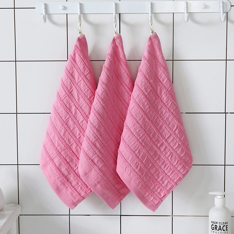 Square Towel Pure Cotton Geometric Printed Thicken Soft Towels Good Water Absorption Plain Dyed Home Bathroom Toalla Cuadrada: Color 7