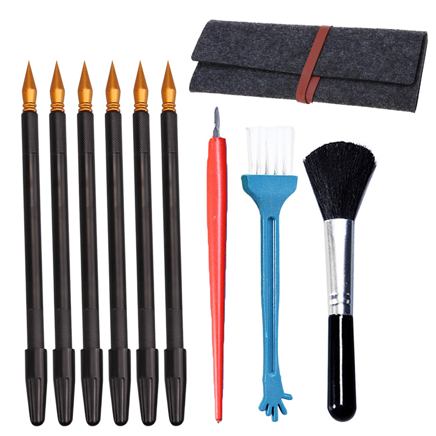 14PCS Scratch Tool Set with Bamboo Sticks Scraper Repair Scratch Pen Black Brush for Kids Children Scratch Painting: 10pcs