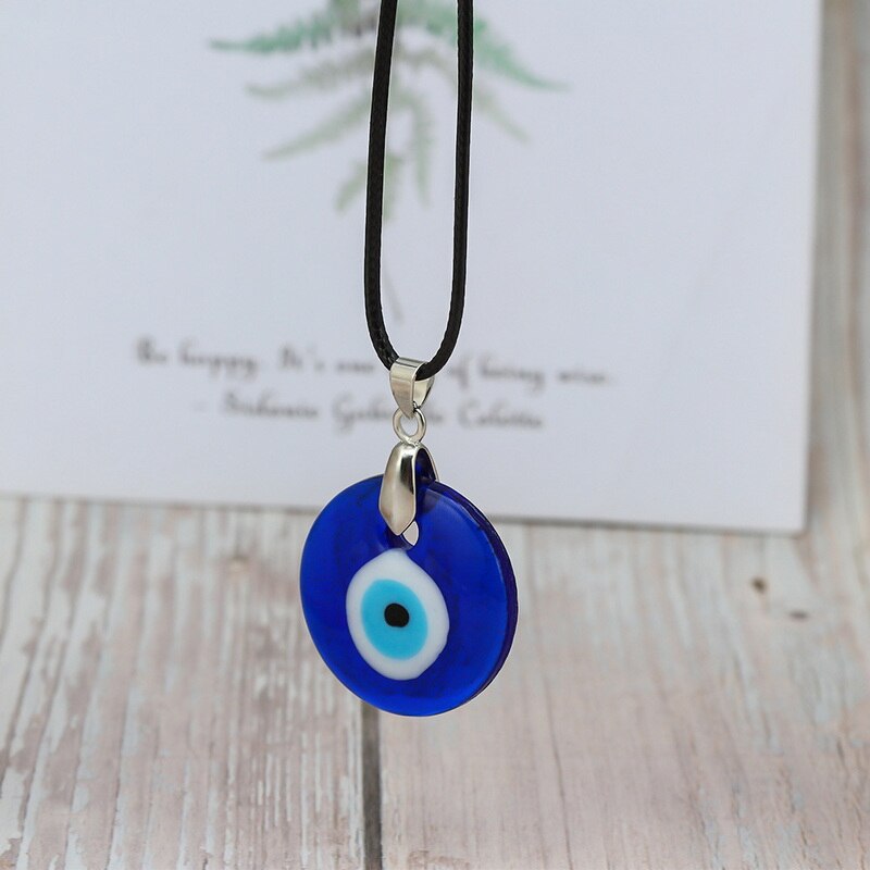 Evil Eye Water Necklace Jewelry Choker Pendant Couple Necklaces for Women Men Lovers Girls Boys Lady Female Male