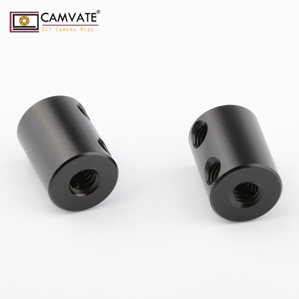 CAMVATE 2Pieces Camera 15mm Aluminum Alloy Micro Rod (20mm Long )With 1/4'' thread For DSLR Camera Shoulder Rig Support System