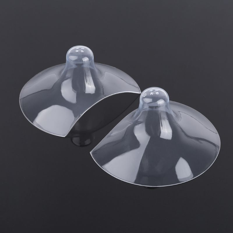 2Pcs Ultra-thin Soft Silicone Nipple Shield Protector Baby Breast Milk Feeding E06F