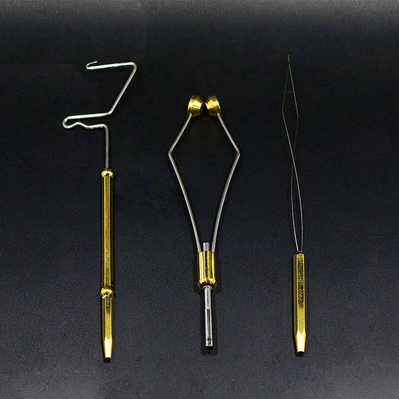 Whole set premium fly tying tools ceramic tip bobbin thread holder whip finisher&amp;fly tying scissors combo fly fishing tackle kit