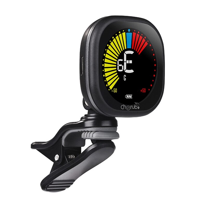 Cherub WST-670 accordeur de guitare électrique pince à pédale Mini écran LCD accordeurs chromatiques rechargeables USB pour guitare violon ukulélé: Default Title