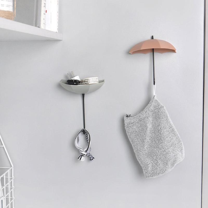 3 stk/sæt paraplyformede vægkroge køkken badeværelse diverse nøgle sugekop bøjleholder boligindretning krog tilbehør