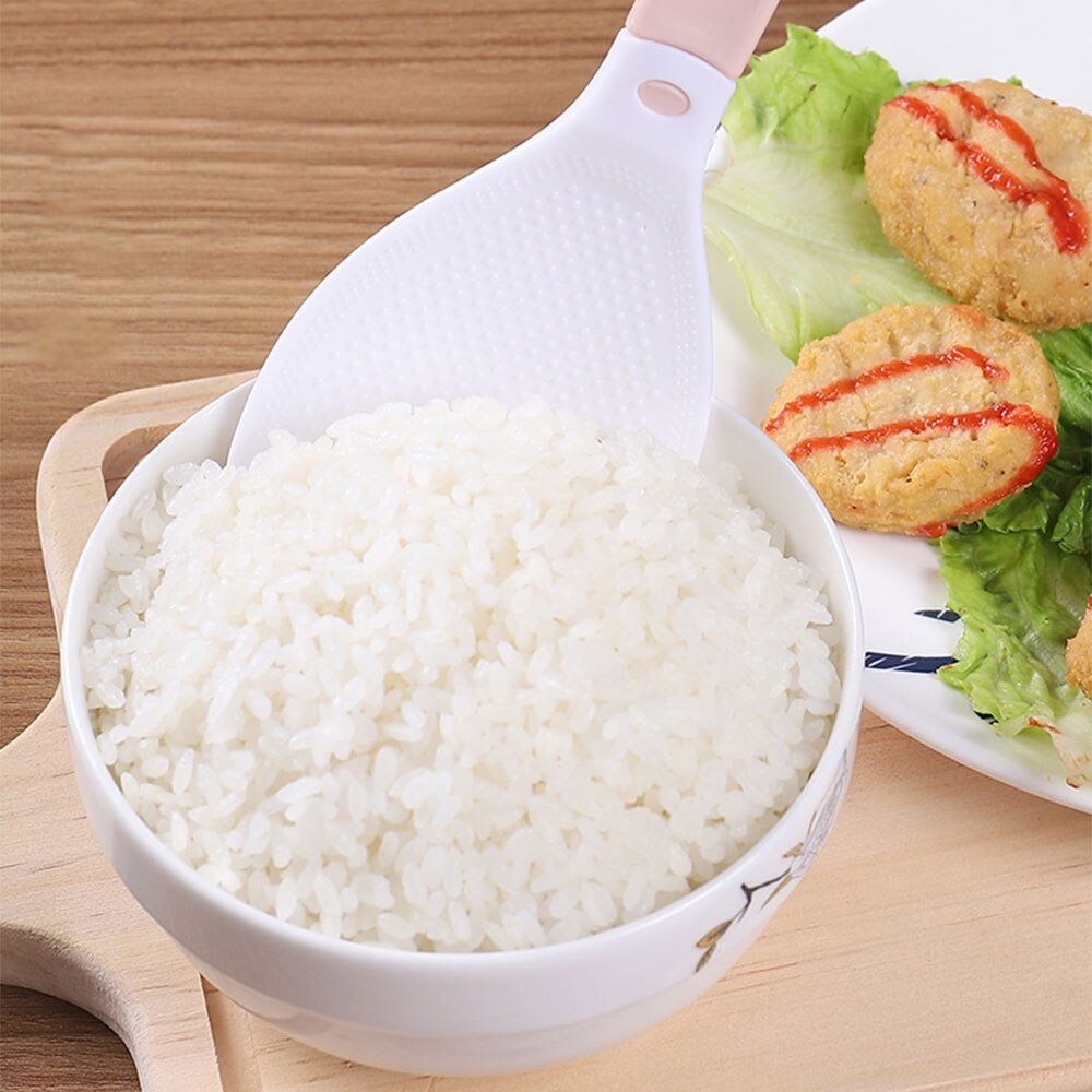 Pala de arroz antiadherente para el hogar, cuchara vertical para servir arroz, cocina, cuchara de arroz suelta, cuchara de cocina, plástico para arroz