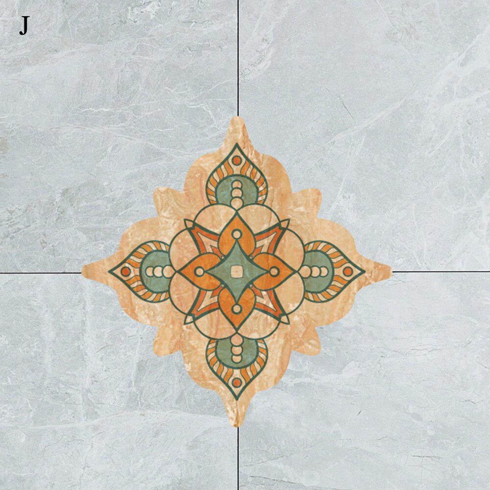 15 stk selvklæbende pvc keramiske fliser klistermærker wallsticker geometrisk mønster kunst gulvklistermærker indretning badeværelse køkken klistermærke: J