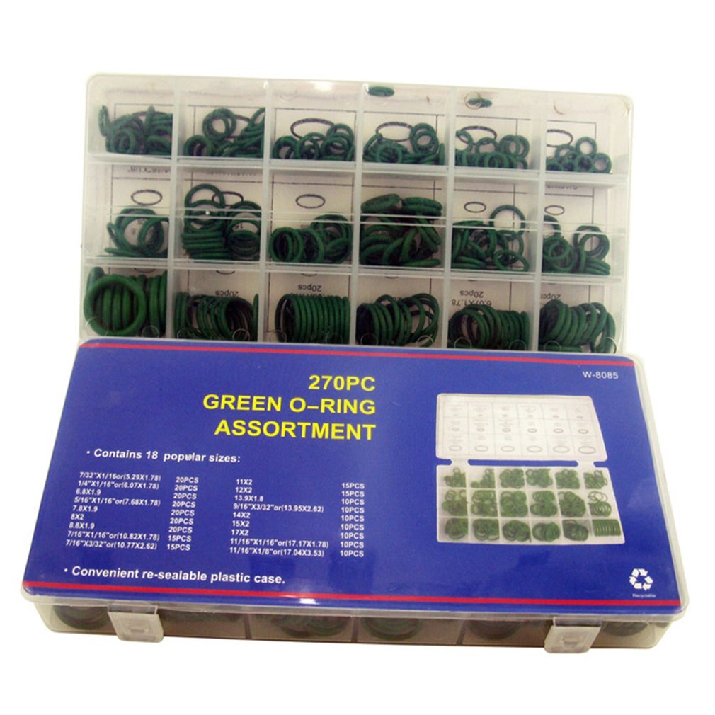270 stuks o-ring reparatieset auto-airco ringenset conserveermiddel auto-aircocompressorafdichting