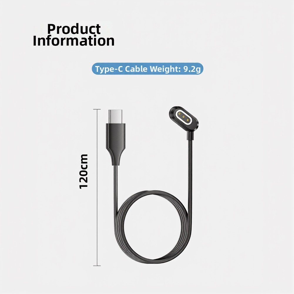 Magnetisches Ladekabel für Rokid für AI-Brillen, USB C, zuverlässiges, schnelles Ladegerät, Ersatzzubehör für intelligente Brillen