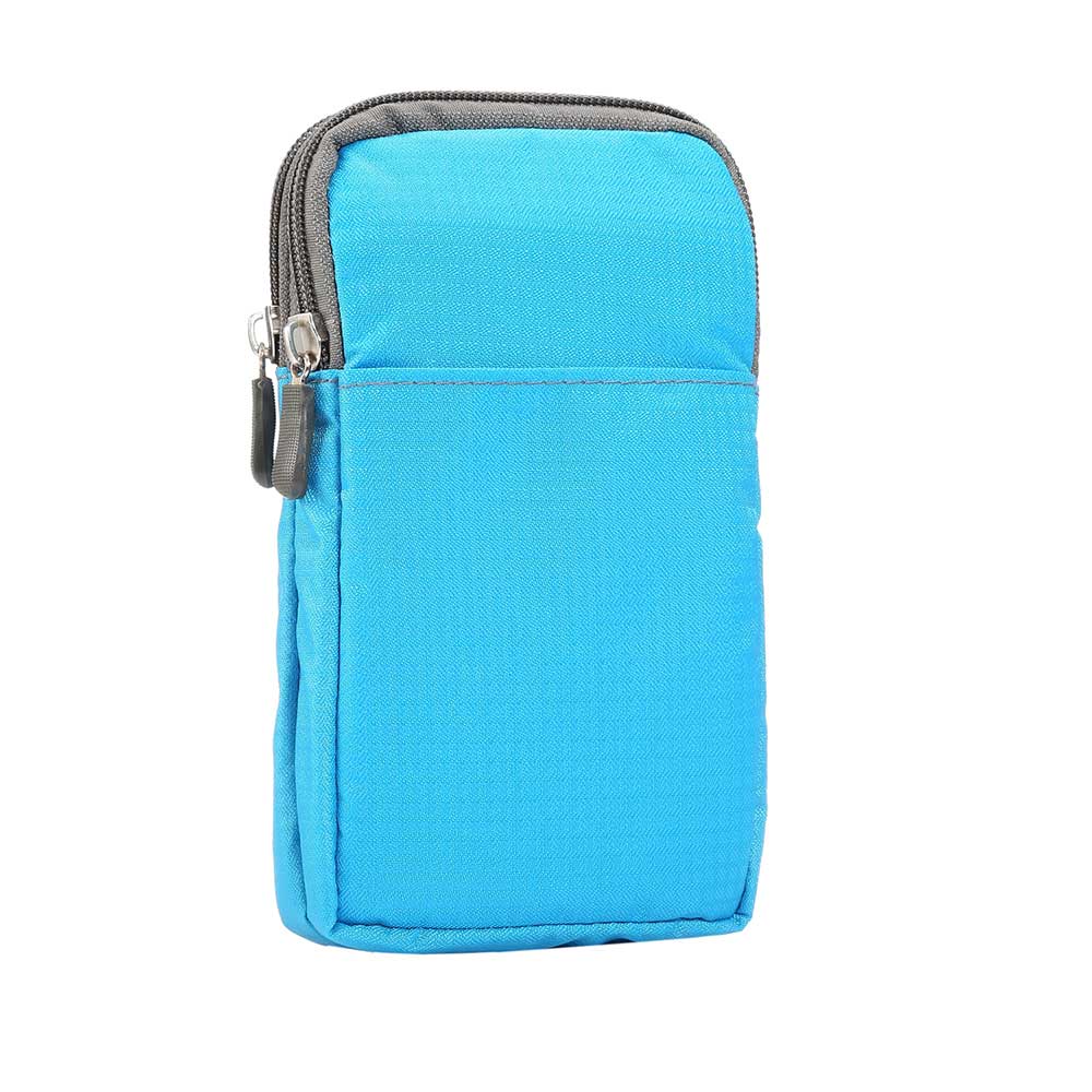 Universal nylon Handy Geldbörse Brieftasche Leinwand Große Tasche Frauen Kleine Umhängetasche Geldbörse Taschen männer taschen Geeignet für jede telefon: XL for 6.3-6.9 inch / Himmel Blau