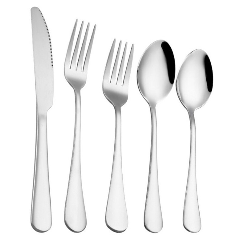 Goud Bestek Set Vorken Lepels Vorken Messen Servies Set Servies Stalen Bestek Set Chopstick Lepel Mes Vork: 01