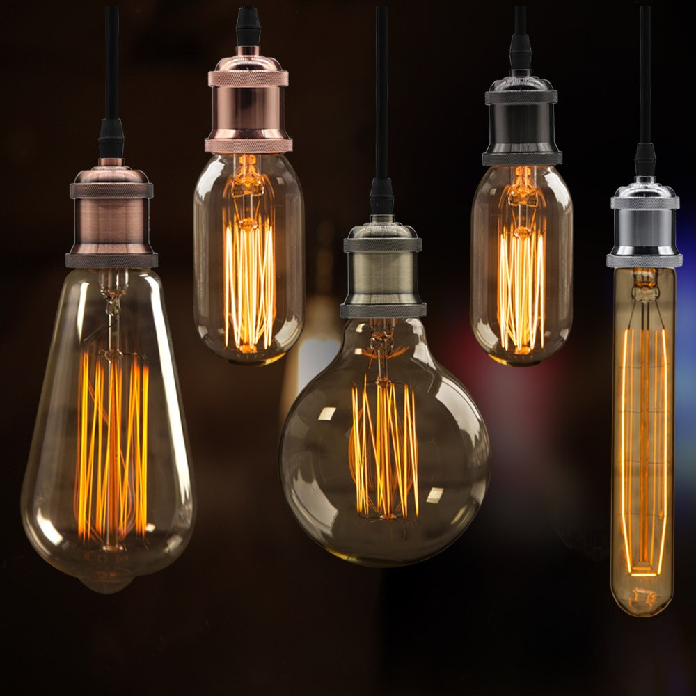 Lamphållare  e27 220v aluminiumsockel retro edison glödlampshållare lampfotskruv vintage industriell glödsockel