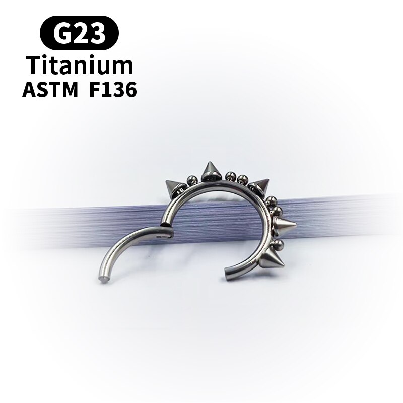 Titan-nasenring  g23 kegelspitzen, hufeisenförmig, kreisförmig, für septum, brustwarzen, nasenseptum, augenbrauen, ohr, körperschmuck
