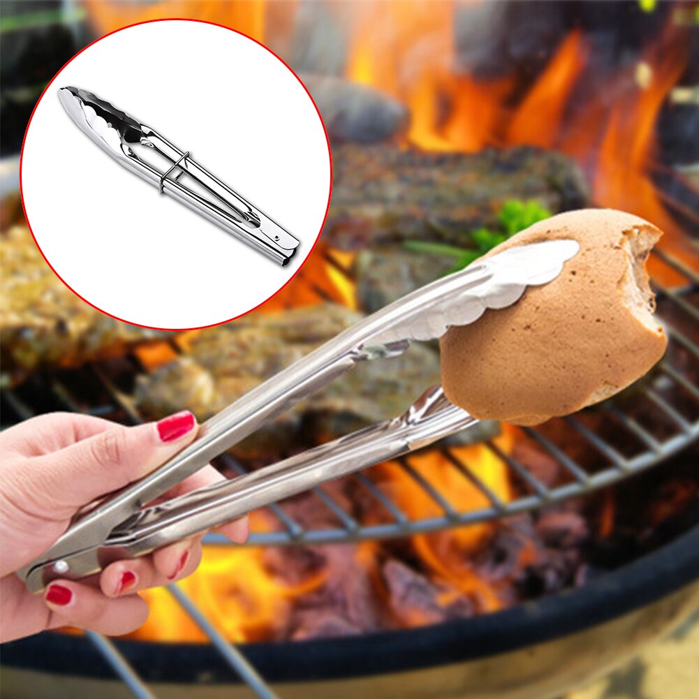 Easy Clean Home Handheld BBQ Restaurant Portable Stainless Steel Kitchen Tool Cooking Ergonomic Food Clamp