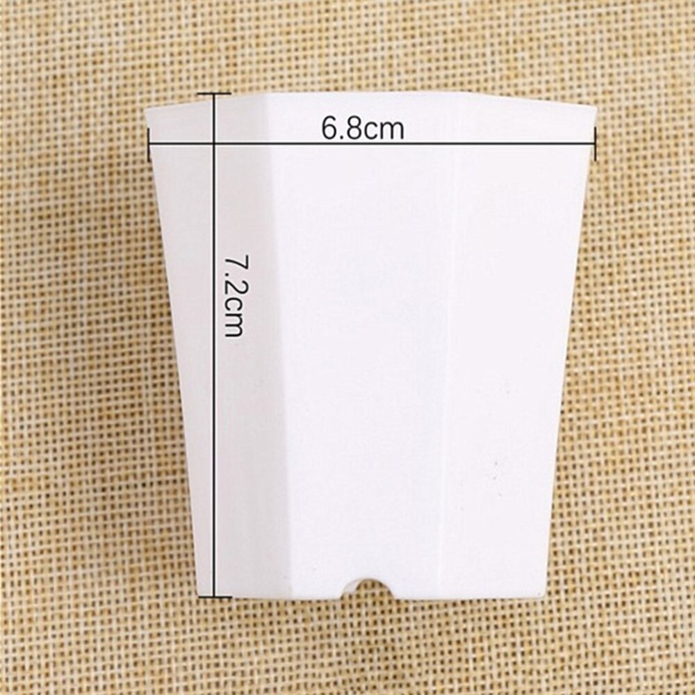 10 Uds Simple versátil octogonal maceta para suculenta planta imitación cerámica maceta para flor pequeña para la sala balcón (blanco)