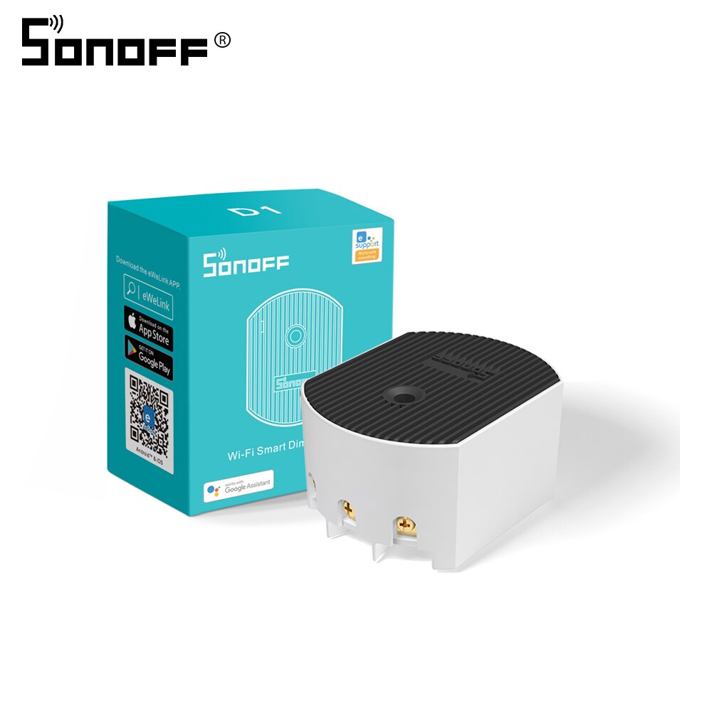 SONOFF-atenuador inteligente D1, interruptor Wifi RM433 RF, Control de voz remoto, ajuste de brillo de luz, funciona a través de la aplicación eWeLink, Alexa y Google Home
