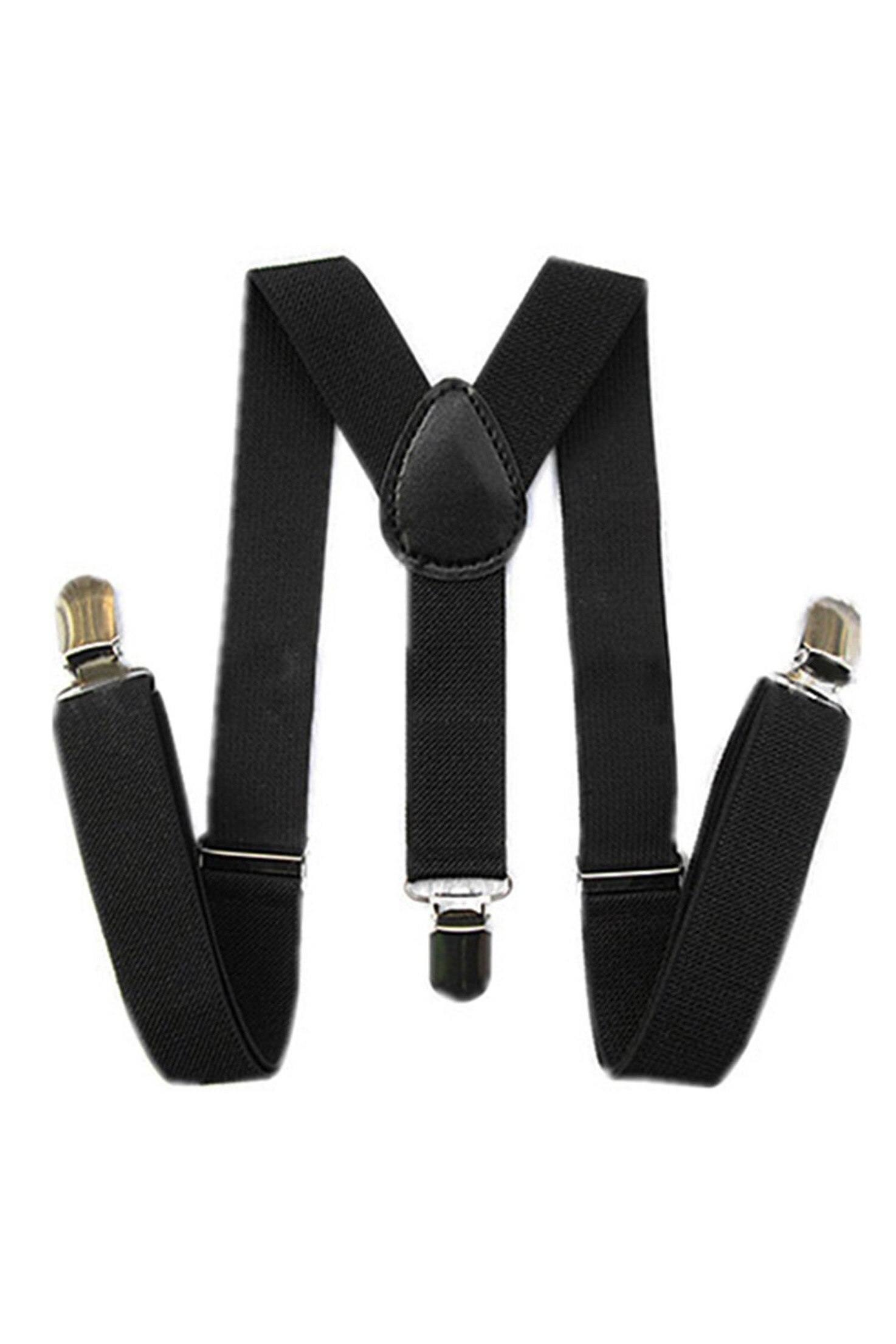 ABWE enfants garçons filles y-back jarretelle élastique réglable bretelles à clipser noir