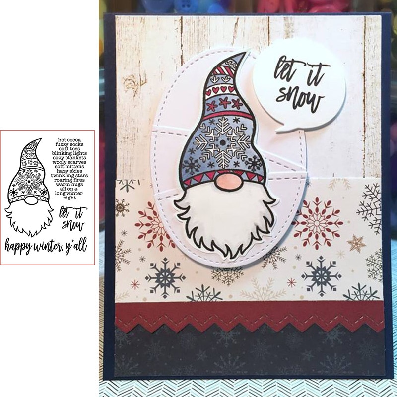 Christmas Santa Clear Stamps for Scrapbooking Card Making Silicone Craft Stamps Transparent