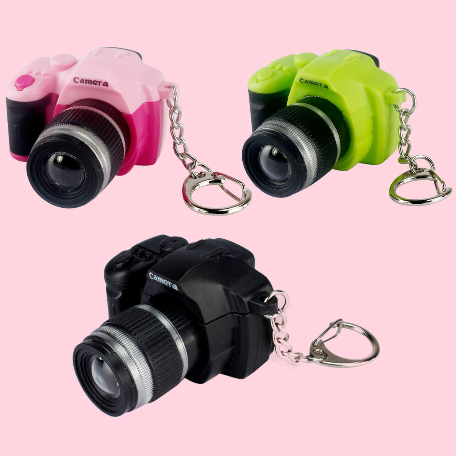Mini LED Licht SLR Camera Stijl Sleutelhanger Sleutelhanger Key Chain Ring Speelgoed voor Verjaardag Kerst Cadeau