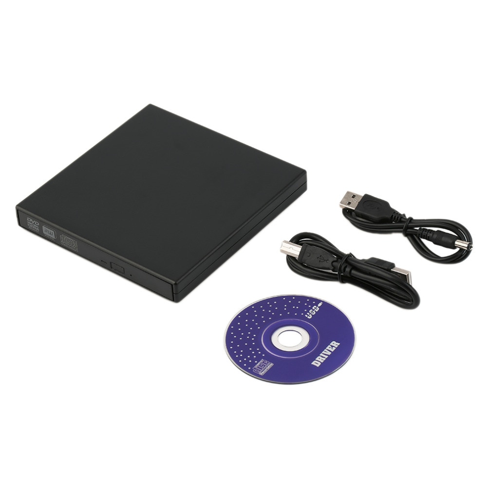black USB 2.0 External CD+-RW DVD+-RW DVD-RAM Burner Drive Writer For Laptop PC