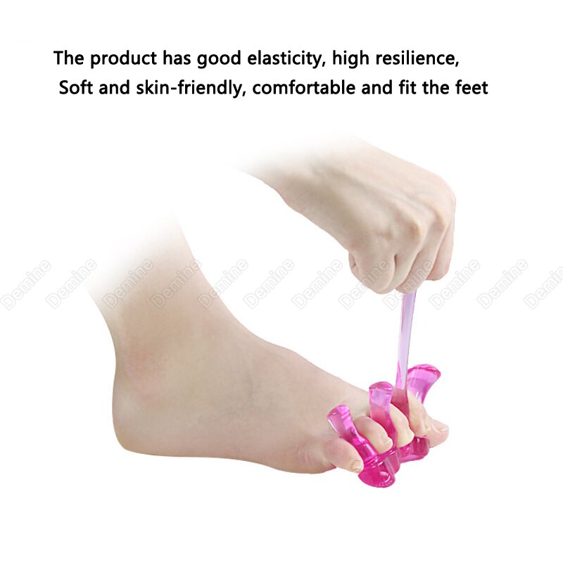Demine Siliconen Gelgel Vijf Teen Strecher Separator Hallux Valgus Corrector Teen Overlap Scheiding Orthese Insert Voetverzorging Tool