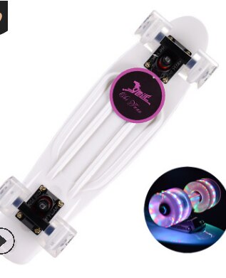 22-Inch Vis Skateboard Beginnende Lopen Enkele-Tilt Skateboard Kinderen Of Volwassenen Borstel Straat Mannen En Vrouwen Vier-Wiel Scooter: 4