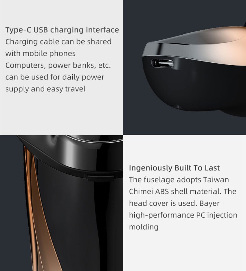 ENCHEN Blackstone3 golarka elektryczna golarka męska 3D pływająca maszynka robić golenia IPX7 wodoodporna rodzaj-c USB akumulator trymer robić brody