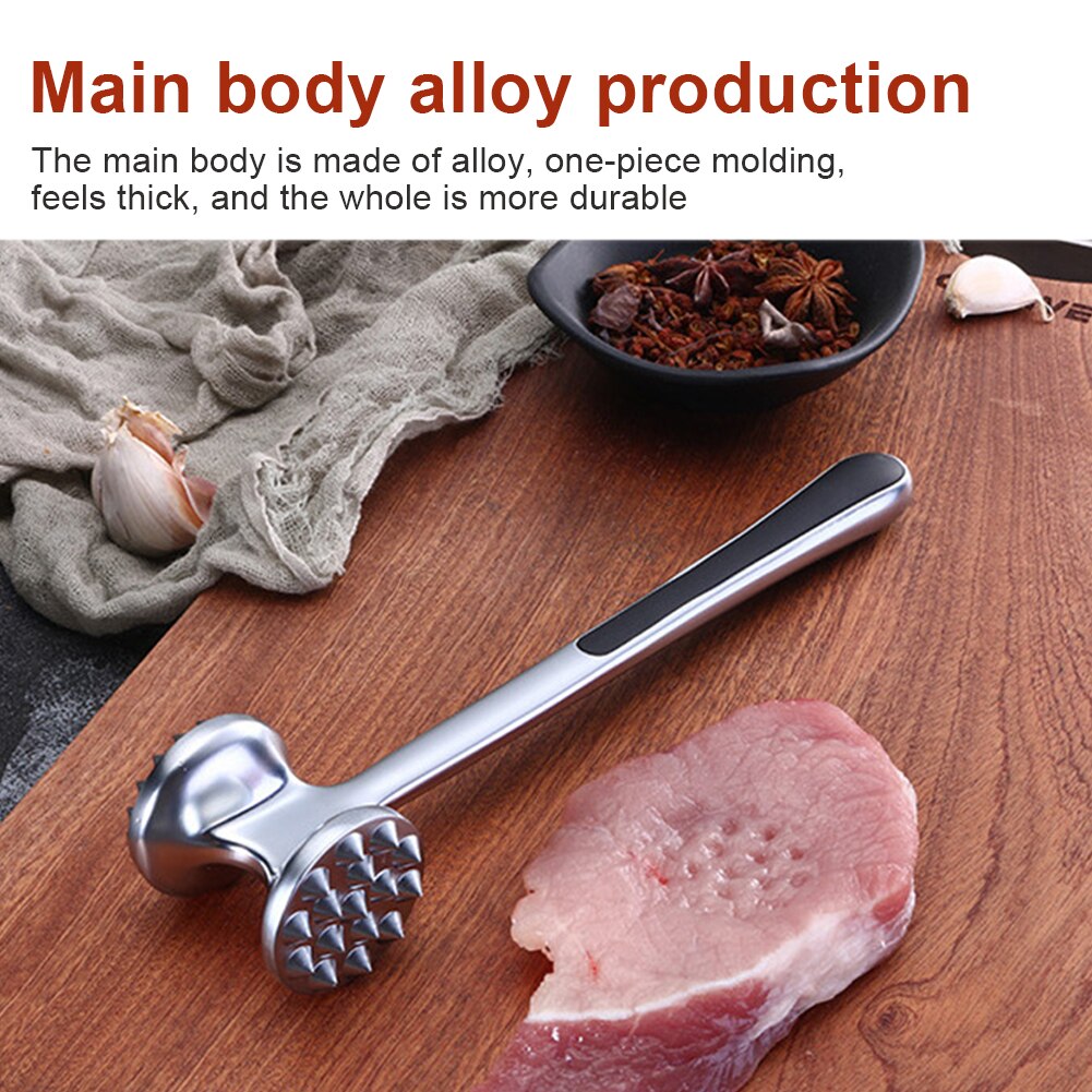 Steak Rundvlees Anti-Slip Mallet Grip Handvat Multifunctionele Ergonomische Pounder Tool Draagbare Home Keuken Zinklegering Vleesvermalser