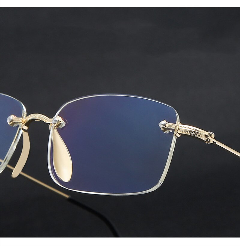 Ultralight Rimless Reading Glasses Anti Blue Light Radiation Computer Presbyopia Readers Spectacleso Reader Kulary 1.0 To 4.0