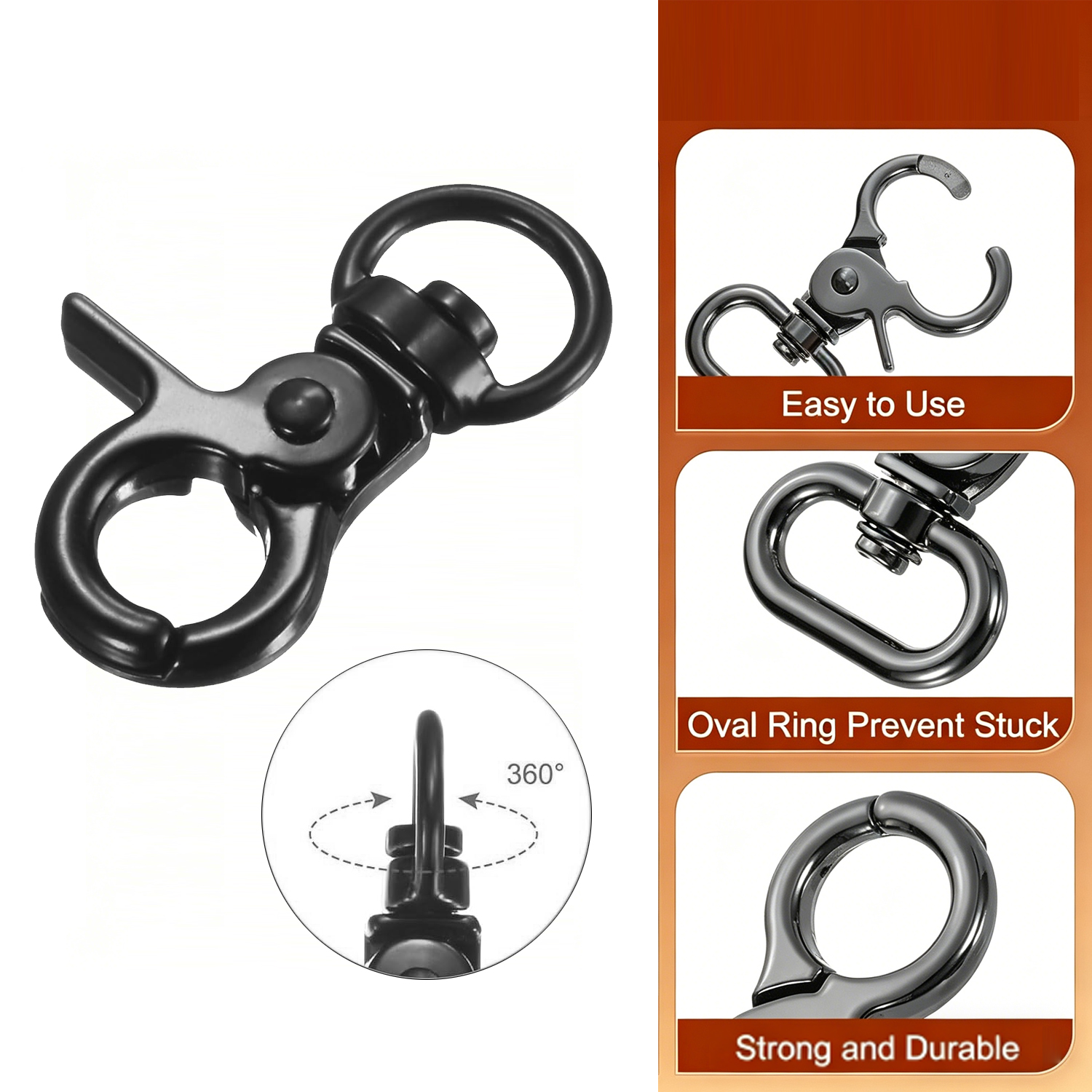 4-20 stuks 13/26mm metalen karabijnhaak sleutelhanger, draaibare haak voor tas, hondenriem, riem, portemonnee, sleutelhangers, karabijnhaak hardware