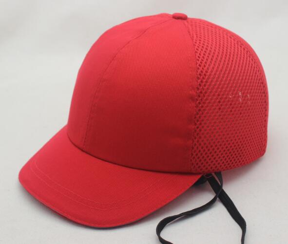 Multipurpose safety helmet Anticollision helmet Adjustable crashproof helment Baseball cap: Red