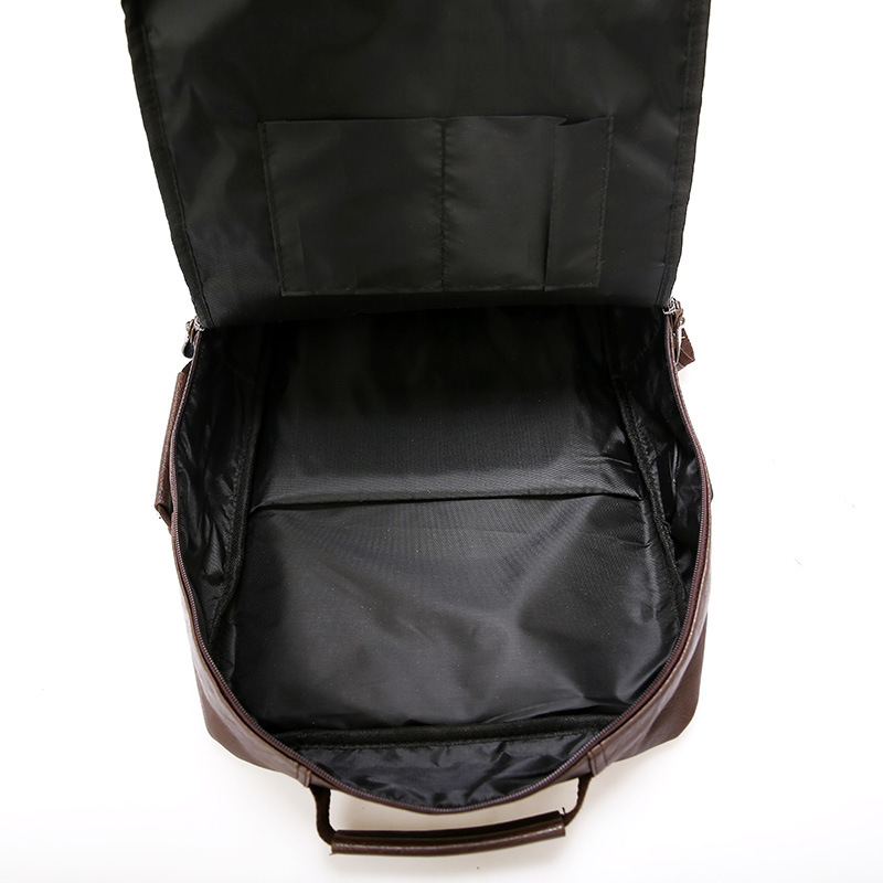 Mochilas escolares de cuero sintético para hombre y mujer, bolso Retro informal para viaje de ocio, estudiantes y adolescentes