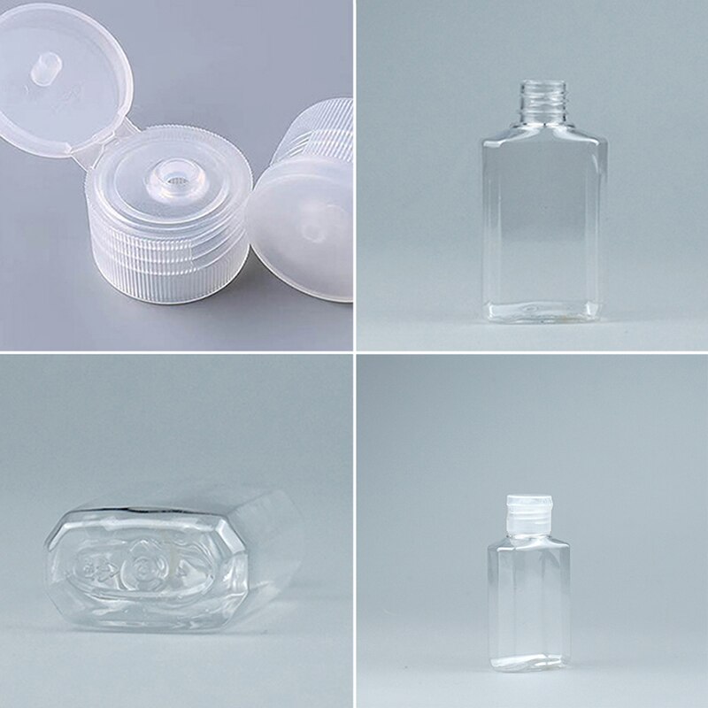 Empty Transparent Plastic Pack Clamshell Water Bottle Refillable Bottle Transparent Empty Bottles Cosmetic Jar
