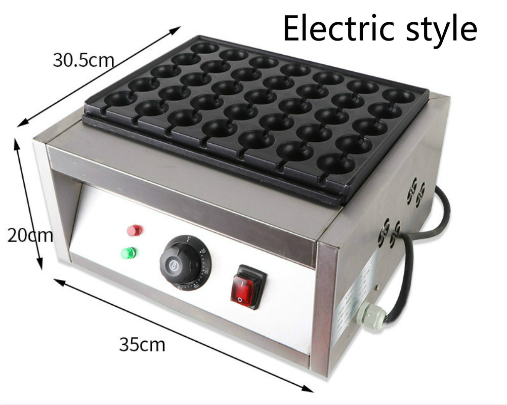Horno de cocción lavable, horno para huevos de codorniz frito a Gas, horno para huevos, horno de serpiente, fabricante de Takoyaki con 35 agujeros