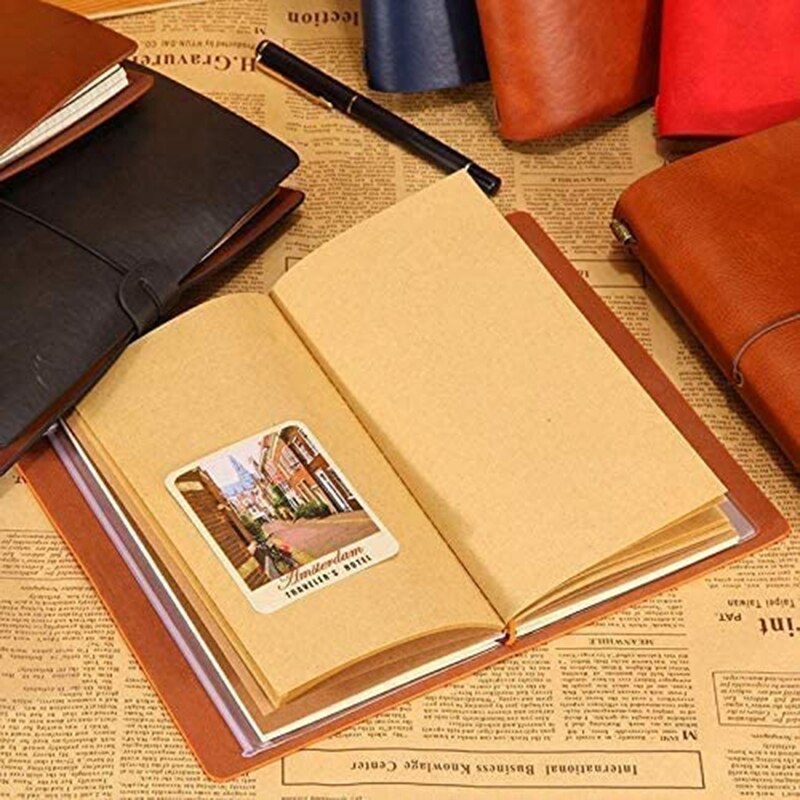 to My Granddaughter Journal,100 Page Refillable Retro Leather Cover Notebook,Graduation Back to School for Girls