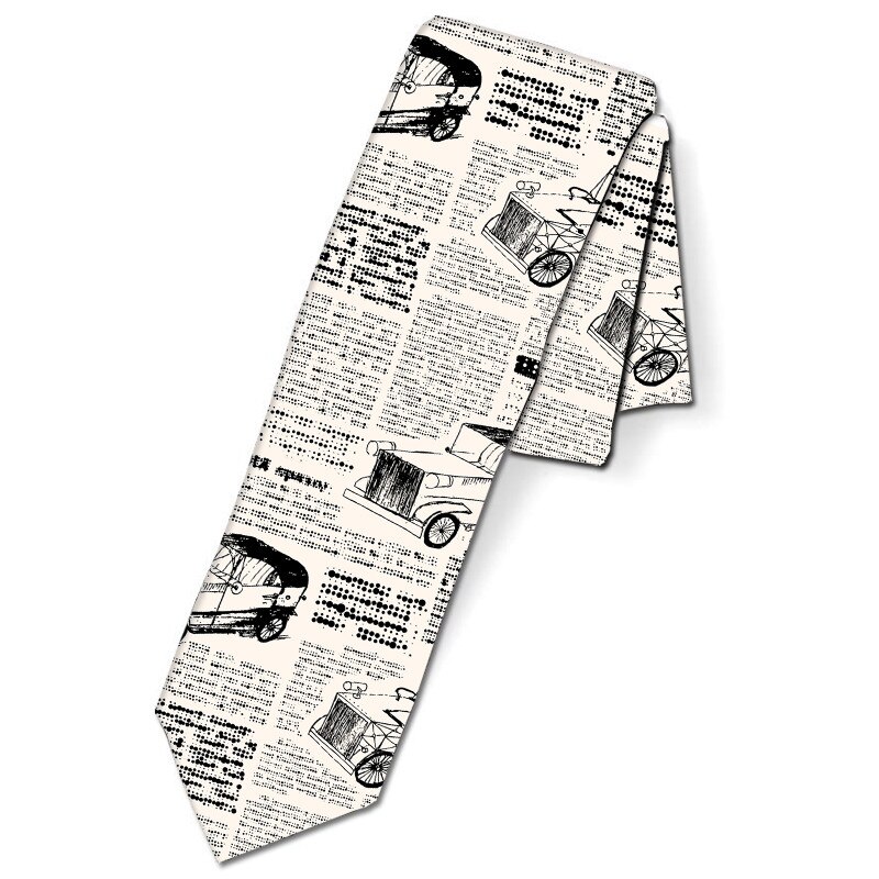 Corbata clásica de con estampado 3D para hombre, corbatas creativas con estampado divertido de calavera para de periódico y boda, corbatas delgadas de poliéster de 8cm de ancho para hombre: Style6