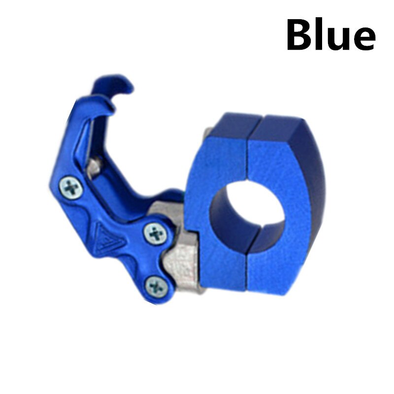Ganchos universales para motocicleta, bolsa de equipaje, gancho para casco, fácil de instalar, soporte para bolsa de almacenamiento, aleación de aluminio: Blue