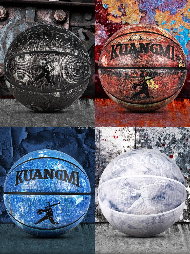N. 7 street personalità fantasia heavy metal basket basket PU pelle outdoor indoor competizione allenamento pallacanestro