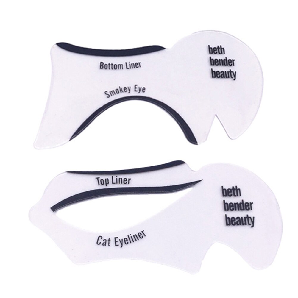 2 uds plantilla para delinear ojos reutilizable fácil de limpiar delineador de ojos Flexible plantillas de sombra de ojos EY669